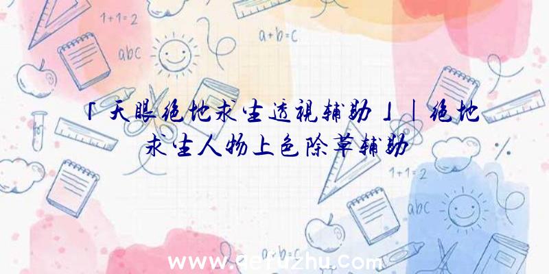 「天眼绝地求生透视辅助」|绝地求生人物上色除草辅助